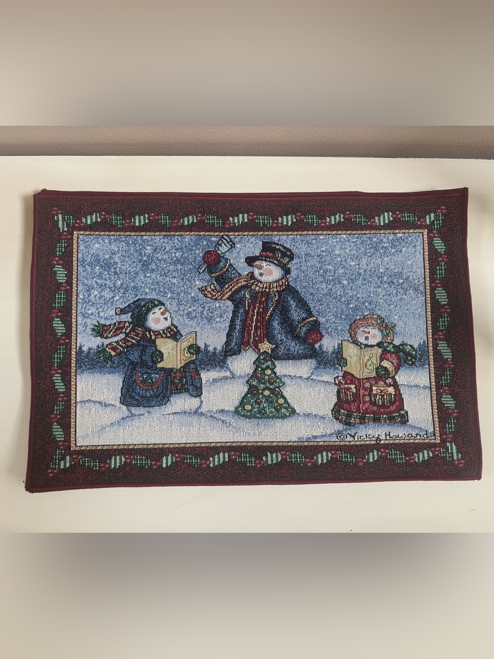 Vicky Howard-Make a Joyful Noise tapestry placemats new set of 4- 20 by 13 in